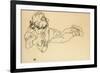 Boy Lying on His Stomach, 1918-Egon Schiele-Framed Giclee Print