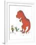 Boy Meets T Rex-Designs Sweet Melody-Framed Art Print