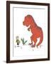 Boy Meets T Rex-Designs Sweet Melody-Framed Art Print