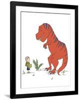 Boy Meets T Rex-Designs Sweet Melody-Framed Art Print