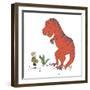 Boy Meets T Rex-Designs Sweet Melody-Framed Art Print