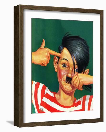 "Boy Mimicking Hitler," January 23, 1943-Mat Kauten-Framed Giclee Print