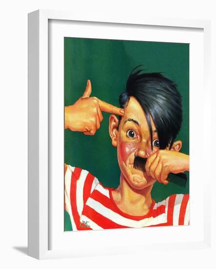 "Boy Mimicking Hitler," January 23, 1943-Mat Kauten-Framed Giclee Print