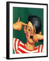 "Boy Mimicking Hitler," January 23, 1943-Mat Kauten-Framed Giclee Print