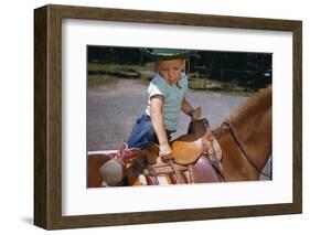 Boy Mounting Horse-William P. Gottlieb-Framed Photographic Print