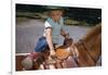 Boy Mounting Horse-William P. Gottlieb-Framed Photographic Print