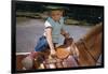 Boy Mounting Horse-William P. Gottlieb-Framed Photographic Print