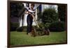 Boy Mowing Lawn-William P. Gottlieb-Framed Photographic Print