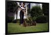 Boy Mowing Lawn-William P. Gottlieb-Framed Photographic Print