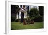 Boy Mowing Lawn-William P. Gottlieb-Framed Photographic Print