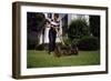 Boy Mowing Lawn-William P. Gottlieb-Framed Photographic Print