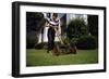 Boy Mowing Lawn-William P. Gottlieb-Framed Photographic Print