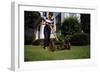 Boy Mowing Lawn-William P. Gottlieb-Framed Photographic Print