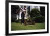 Boy Mowing Lawn-William P. Gottlieb-Framed Photographic Print