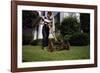 Boy Mowing Lawn-William P. Gottlieb-Framed Photographic Print