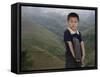 Boy of Yao Mountain Tribe Minority with Laptop, China-Angelo Cavalli-Framed Stretched Canvas