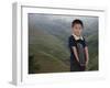 Boy of Yao Mountain Tribe Minority with Laptop, China-Angelo Cavalli-Framed Photographic Print