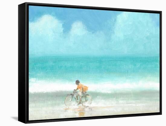 Boy on a Bike, 2015-Lincoln Seligman-Framed Stretched Canvas