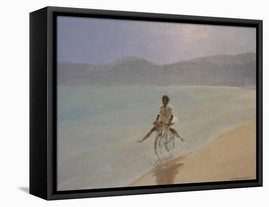 Boy on a Bike-Lincoln Seligman-Framed Stretched Canvas