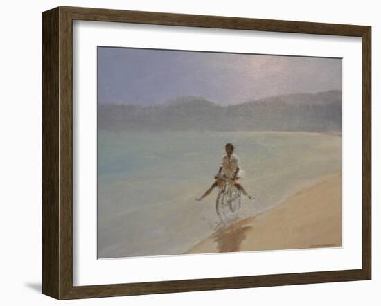 Boy on a Bike-Lincoln Seligman-Framed Giclee Print