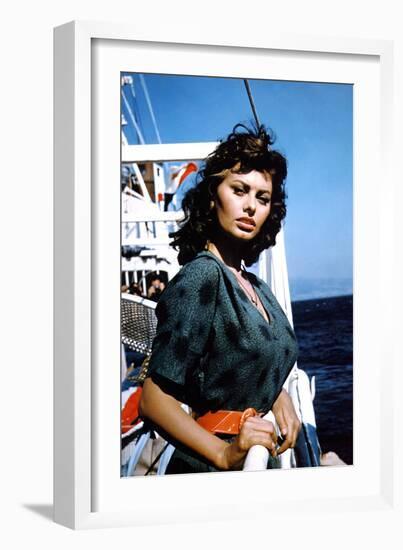 Boy on a Dolphin 1957 Directed by Jean Negulesco Sophia Loren-null-Framed Photo