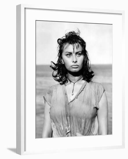 Boy on a Dolphin, Sophia Loren, 1957-null-Framed Photo