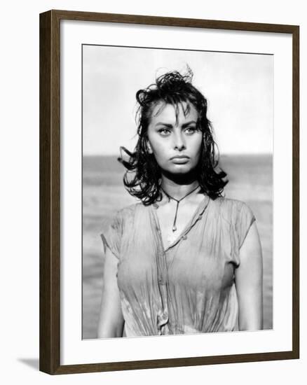 Boy on a Dolphin, Sophia Loren, 1957-null-Framed Photo