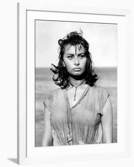 Boy on a Dolphin, Sophia Loren, 1957-null-Framed Photo