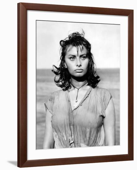 Boy on a Dolphin, Sophia Loren, 1957-null-Framed Photo