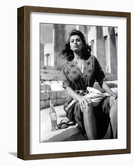 Boy on a Dolphin, Sophia Loren, 1957-null-Framed Photo