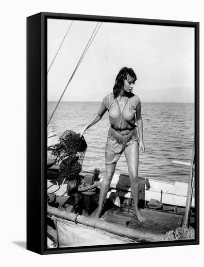 Boy on a Dolphin, Sophia Loren, 1957-null-Framed Stretched Canvas