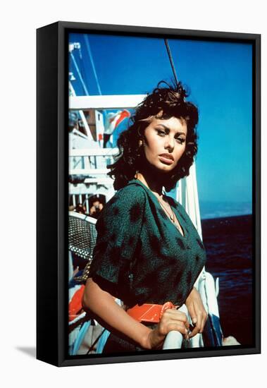 Boy on a Dolphin, Sophia Loren, 1957-null-Framed Stretched Canvas