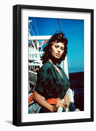 Boy on a Dolphin, Sophia Loren, 1957-null-Framed Premium Photographic Print