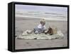 Boy on Beach-Nora Hernandez-Framed Stretched Canvas