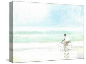 Boy on Bicycle-Lincoln Seligman-Stretched Canvas