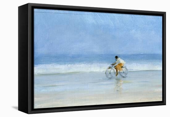 Boy on Bicycle-Lincoln Seligman-Framed Stretched Canvas