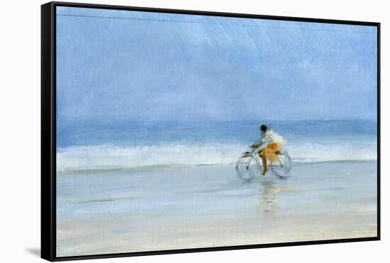 Boy on Bicycle-Lincoln Seligman-Framed Stretched Canvas