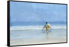Boy on Bicycle-Lincoln Seligman-Framed Stretched Canvas