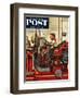 "Boy on Fire Truck" Saturday Evening Post Cover, November 14, 1953-Stevan Dohanos-Framed Giclee Print