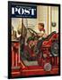 "Boy on Fire Truck" Saturday Evening Post Cover, November 14, 1953-Stevan Dohanos-Framed Giclee Print