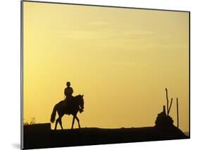 Boy on Horseback at the Beach Village of M! Ncora, in Northern Peru-Andrew Watson-Mounted Photographic Print