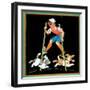 Boy on Stilts - Child Life-Clarence Biers-Framed Giclee Print