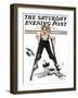 "Boy on Stilts" Saturday Evening Post Cover, October 4,1919-Norman Rockwell-Framed Giclee Print