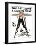 "Boy on Stilts" Saturday Evening Post Cover, October 4,1919-Norman Rockwell-Framed Giclee Print