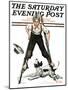 "Boy on Stilts" Saturday Evening Post Cover, October 4,1919-Norman Rockwell-Mounted Giclee Print