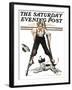 "Boy on Stilts" Saturday Evening Post Cover, October 4,1919-Norman Rockwell-Framed Giclee Print