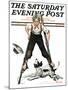 "Boy on Stilts" Saturday Evening Post Cover, October 4,1919-Norman Rockwell-Mounted Giclee Print