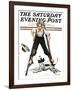 "Boy on Stilts" Saturday Evening Post Cover, October 4,1919-Norman Rockwell-Framed Giclee Print