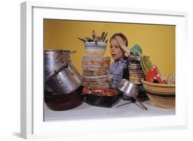 Boy Overwhelmed-null-Framed Photographic Print