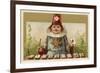 Boy Performs Stage Magic with Cards-null-Framed Premium Giclee Print